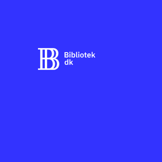 Blåt logo for Bibliotek.dk