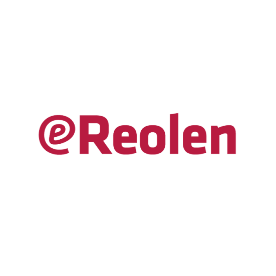 Rødt logo med hvid baggrund til e-reolen