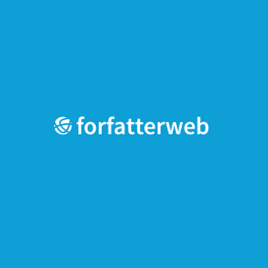 Forfatterweb logo på blå baggrund