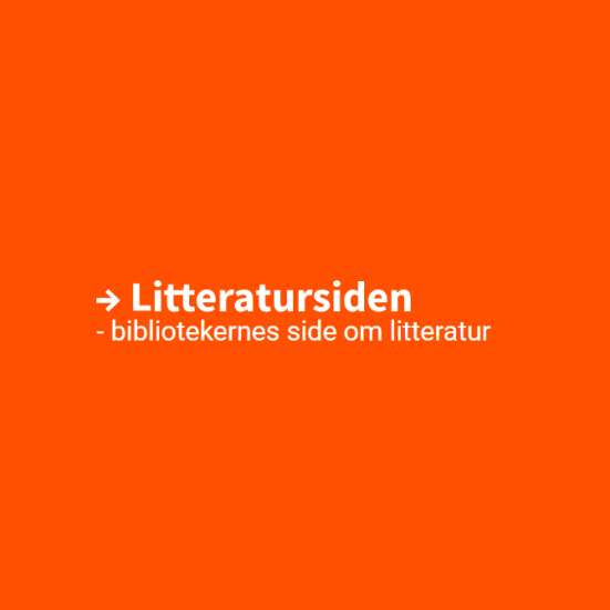 Litteratursiden-logo på orange baggrund