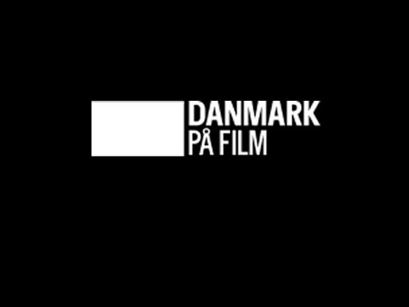 Danmark på film skrevet på sort baggrund