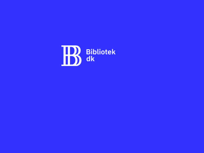 Blåt logo for Bibliotek.dk