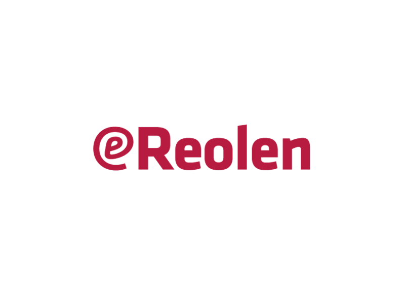 Rødt logo med hvid baggrund til e-reolen