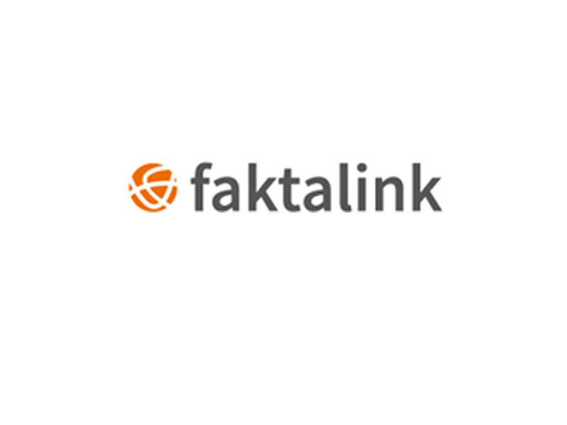 Faktalink logo på hvis baggrund