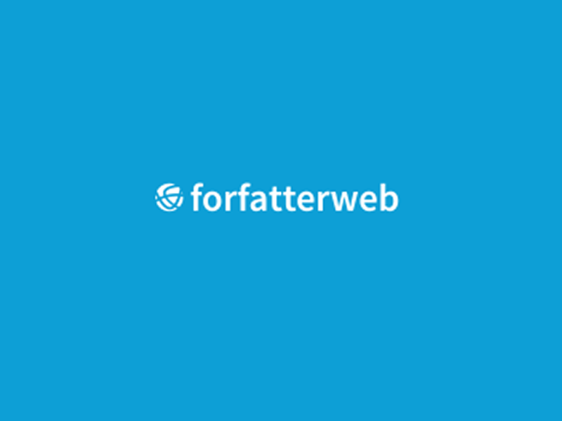 Forfatterweb logo på blå baggrund