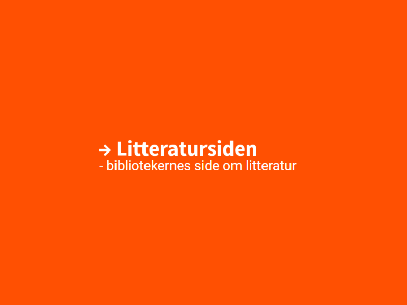 Litteratursiden-logo på orange baggrund