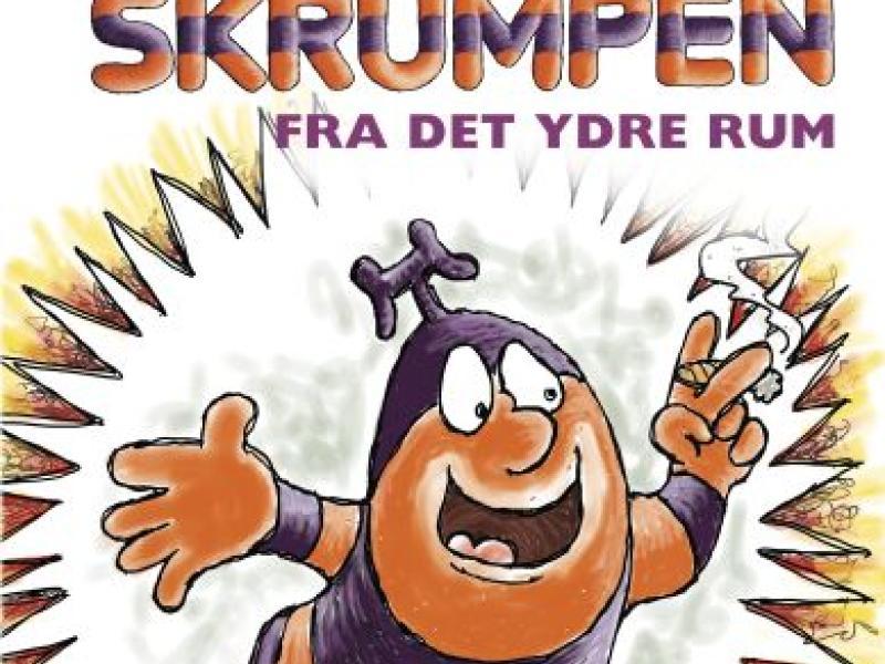 Et udsnit af forsiden til Skrumpen fra det ydre rum. 